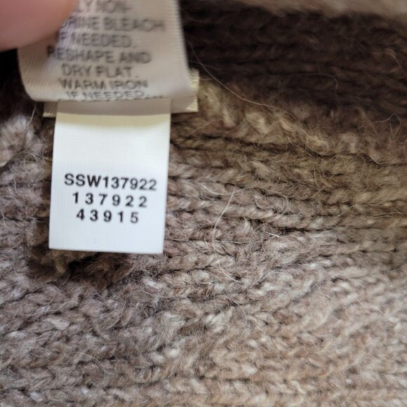 J Jill Cardigan Sweater Womens S Petite Brown Long Sleeve Chunky Knit Alpaca - Picture 5 of 9